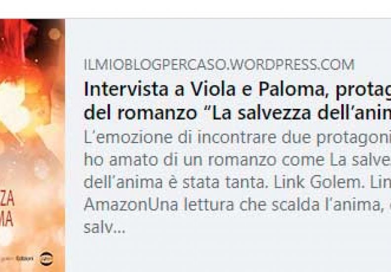 Intervista a Viola e Paloma, protagoniste del romanzo - di Alessia Toscano